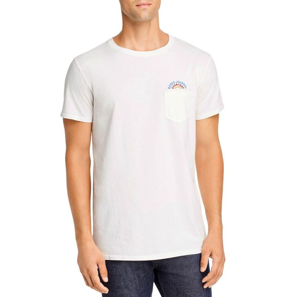 Banks Journal Mens Organic Cotton Spectrum T-Shirt Medium White Organic Cotton